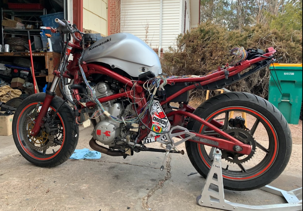 Left side of the Ninja 650R project