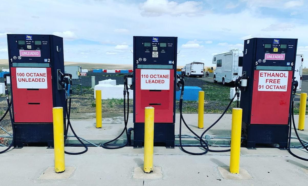 The holy water - non ethanol high octane fuel pumps at High Plains Raceway, leaded and unleaded