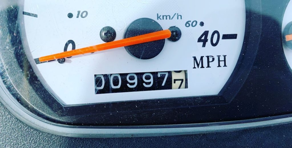 Zuma mileage at 997 miles, with a fully built engine 